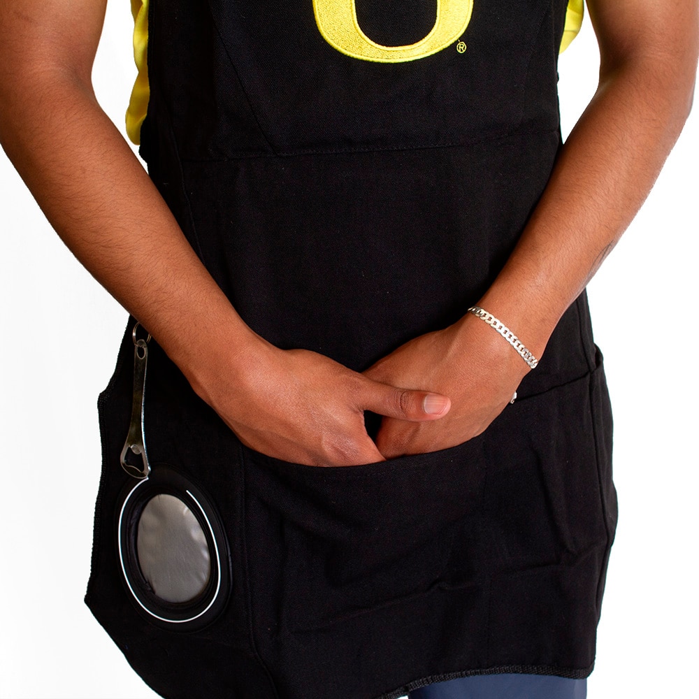 Classic Oregon O, Black, Apron, Home & Auto, Unisex, Evergreen, Drink Pocket, Can Opener, 861163